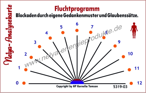 Nelya-Analysekarte - Pendelkarte - Blockaden durch Glaubenssätze - Fluchtprogramm #5319-03